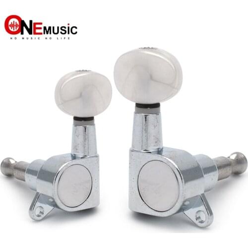 Guitar Locking String Tuning Pegs Machine Heads White Pearl for Electric Guitar Chrome