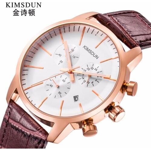 KIMSDUN Men's Watch With Leather Strap