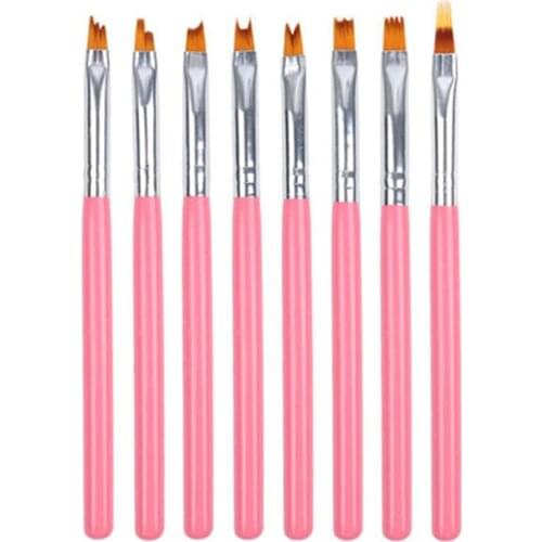 8PC/Set DIY Nail Brush Nail Painting Brush Various Shapes Nail Designs Draw Lines Flowers Patterns Manicure Pen Nail Art Tool