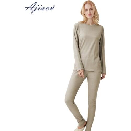 Anti-electromagnetic radiation womens thermal underwear sets Electronic equipment EMF shielding 34.2% silver fiber underwear