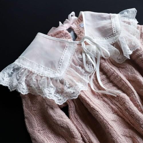 Lace Detachable Half Shirt Blouse Faux Collar Neck Ruff Neck Collar Fake Collar Mini Cape Doll Collar Choker