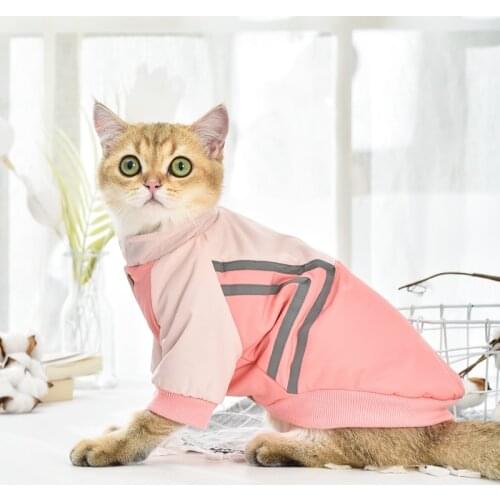 Reflective Cat High Collar Outfit XS XXXL Winter Warm Jacket For Small Dogs Pink Blue Fashion Design Multi Color Clothing Pets