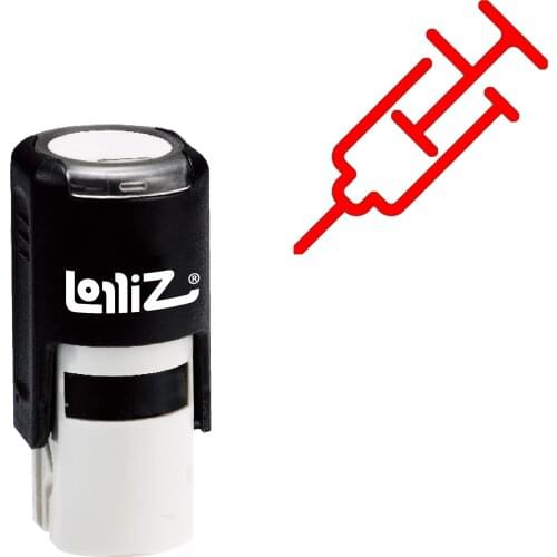 LolliZ Syringe Self-Inking Rubber Stamp - Modern Symbol Series