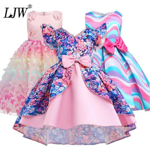 Summer Girls tutu Kids Dresses Flower girl Elegent embroidery Girls Dresses for Princess Party Custumes 3 5 6 8 9 10 year