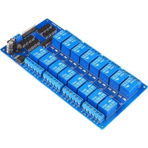 HOT 16 Channel Relay Shield Module with Optocoupler LM2576 Microcontrollers Interface Power Relay for Arduino DIY Kit