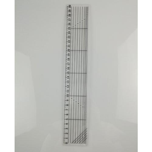 Patchwork DIY Tailor Ruler Transparent Fabric Sewing Measure Patchwork Rectangle Ruler Drawing Ruler Sewing Accessories 30CM