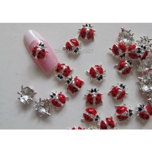 MD-369 10pcs Fancy Beetle Deco Metal Charms Metal Deco Charms Nail Art