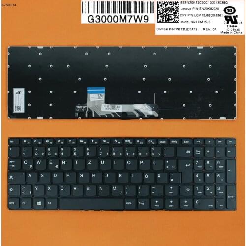 German QWERTZ New Replacement Keyboard for LENOVO Ideapad 310S-15ISK 510S-15ISK 310S-15IKB Laptop NO Frame