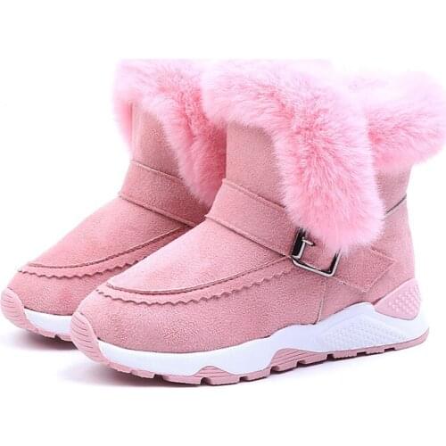 New Winter Kids Boots Girls Shoes Fashion Ankle Children Boots Non-slip Martin Boots for Girls Warm Shoes Size 26-36