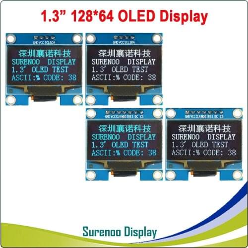 Real OLED Display, 1.3" 128*64 12864 Graphic SPI I2C IIC LCD Module Display Screen LCM SH1106 Controller