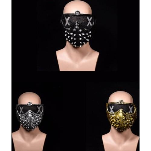Punk Mask Devil COS Game watch Watchdog Mask Rivet Death Cool Mask Halloween Cospaly Horror Mask Toys