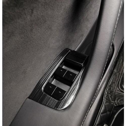 Suitable for Tesla Model 3 glass lifter panel door switch carbon fiber interior patch modification accessories