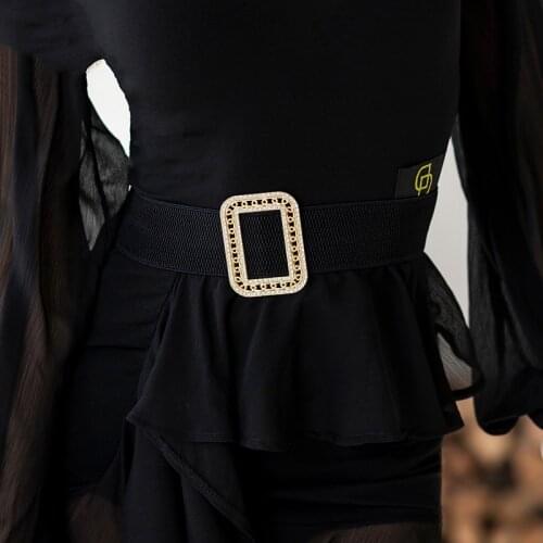 New Latin Dance Belt Women Adult Elasticated Diamond Accessories Belt Rumba Tango Samba Cha Cha Salsa Dance Waist Chain DWY5471