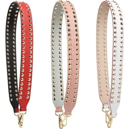 New Wide Strap for Women Bag Handles and Shoulder Straps for Rivet Handbags Accessories Bag Strap Crossbody Bandouliere Pour Sac