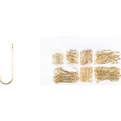 175pcs Long Shank Aberdeen Fishing Hooks Fresh Water Living Baits Hook PanFish Crappie Fishing Tackle Fishhook Pesca Tackle Box