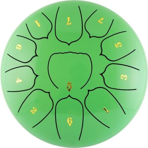 Steel Tongue Drum Set 10 Inch 11 notes Hand Pan Drum Ethereal Rhythm Drum Percussion Instruments with Sticks Carrying Bag TD04