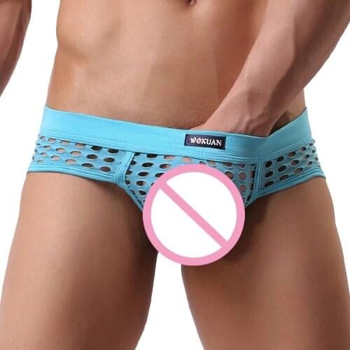 Men Briefs Jockstrap Sexy Fishnet Transparent Lingerie Gay Panties Cueca Mesh Underpants Slip Homme Thongs Tanga Underwear