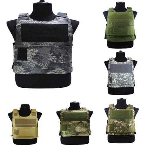 Outdoor Tactical Vest Military Molle Armor Plate Waistcoat Airsoft Carrier Vest Camo Woodland Hunting Protection Combat CS Vest