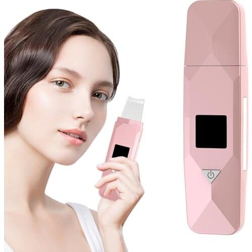 Ultrasonic Skin Scrubber Deep Cleaning Face Scrubber Vibrating Facial Cleansing Skin Spatula Peeling Beauty Instrument Device