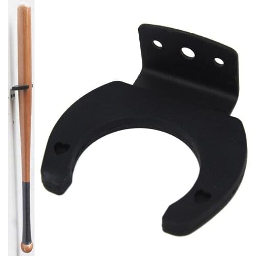 1 Set Black Baseball Bat Display Hanger Holder Wall Mount Rack Stand With Mounting Kit Easy Instal