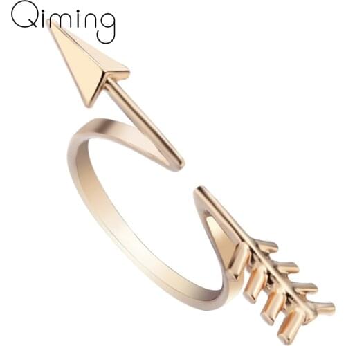 Vintage Open Arrow Rings Women Ladies Fashion Jewelry Gold fashion Adjustable Toe Finger Ring Simple Everyday Jewelry