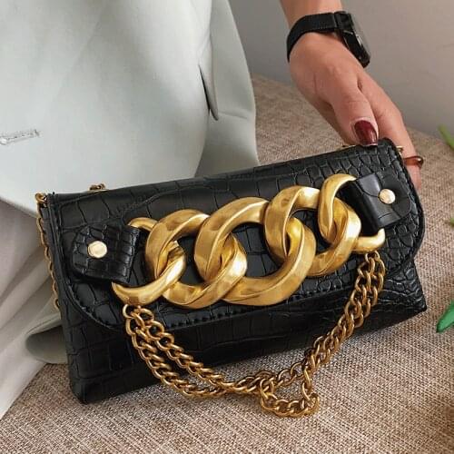 Vintage Crossbody Bags for Women Leather Flap Messenger Bag Chains Sac A Main Female Shoulder Bags Fahion Chest Bag Party Clutch