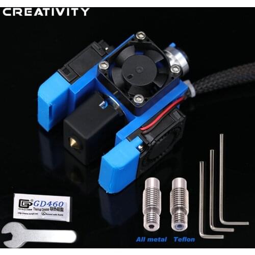 High Quality V6 Hotend All Metal 3d Volcano J-Head Bowden Extruder Kit with Cooling Fan Bracket Block 1.75 nozzle 3D Printers