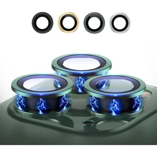 Back Camera Lens Glass Protector for Iphone 12 Pro Max Mini Camera Protective Glass+Metal Rear Camera Lens Film for Iphone 11 12