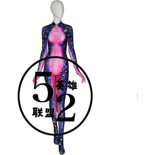 Animal Zentai Superhero Cosplay Costume Custom Made Catsuit Halloween Bodysuit with Tail