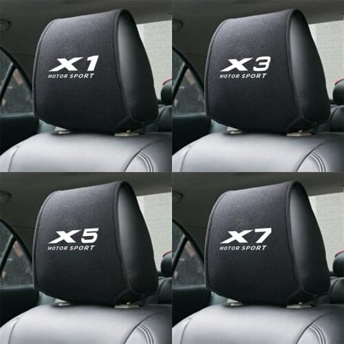 1PCS car headrest cover auto fit for X1 X2 X3 X4 X5 X6 X7 BMW car Accessories auto styling