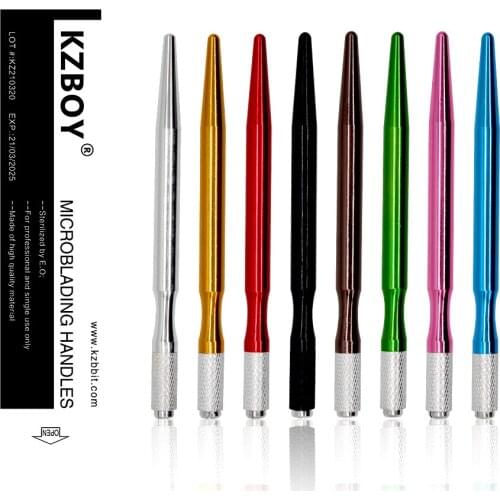 10Pcs Single Sided Microblading Pen Microblading Hand Tools with Individually Packaging for Eyebrow Lip Eyeliner