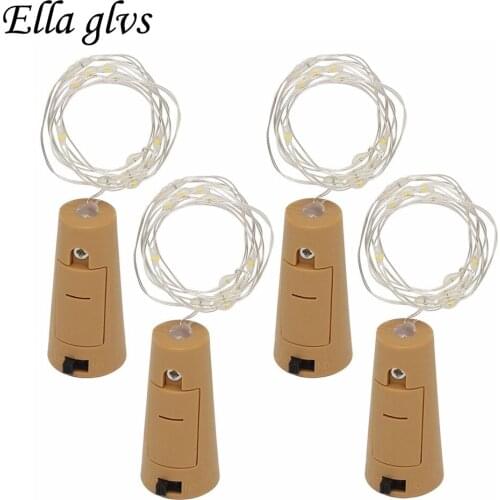 100pcs Silver LED String Lights 2meters/78inch 20 LED For Party Wedding and Decoration Christmas (With Batteries)