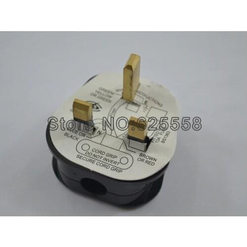 1XHi-End Hifi Hospital Property UK Power Plug UK Black Connector
