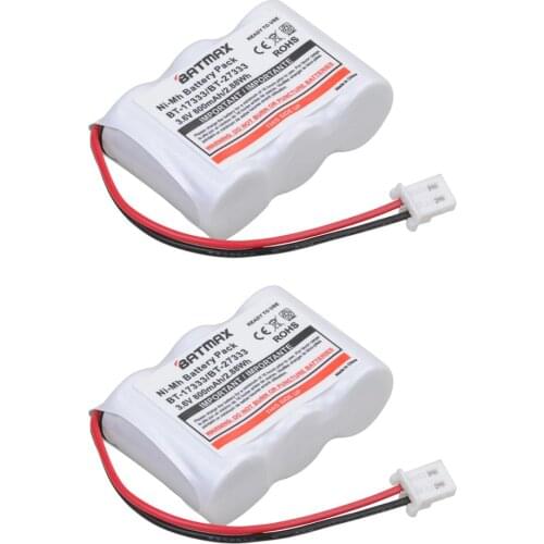 2Pcs BT-17333 BT27333 Battery for Vtech BT-17333 BT-27333 BT17233 BT27233 CS2111 01839 Sanyo CLT3500 GESPCH06 Radio 43-3215 2/3A
