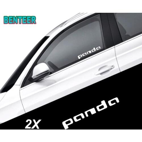 2pcs/lot car windows sticker decals sticker for fiat panda
