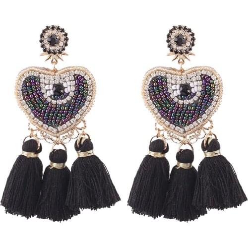 2019 New Design Oorbellen Voor Vrouwen Crystal Heart Pendant Earrings For Women Ladies party Gifts Minimalist Wedding Jewelry