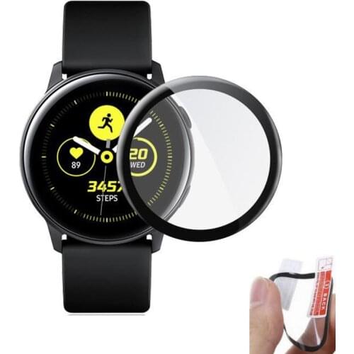 3D Curved Soft Full Edge Cover Protective Film For Samsung Galaxy Watch Active 2 40mm 44mm Active2 Screen Protector (Not Glass)