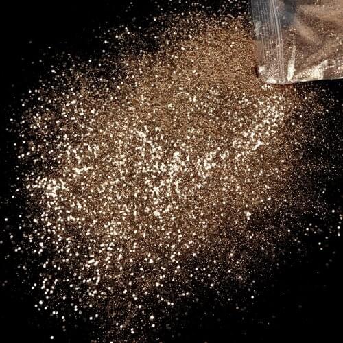 50g Sparkly Gold Glitter Sequins For Nail Art Decorations Ultra Thin Mixed Hexagon Chrome Pigment Manicure Salon Nail Supplies