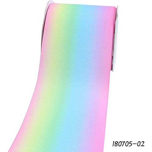 50yards/lot) Beautiful rainbow gradient ombre cheer ribbon