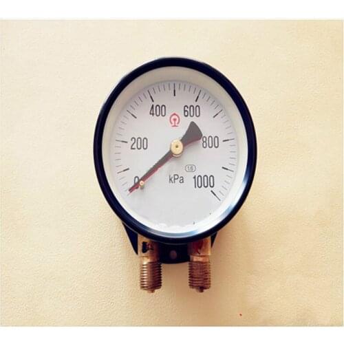 600kpa 1000kpa 1600kpa Digital double needle liquid filled pressure gauge manometer gauge meter M16*1.5