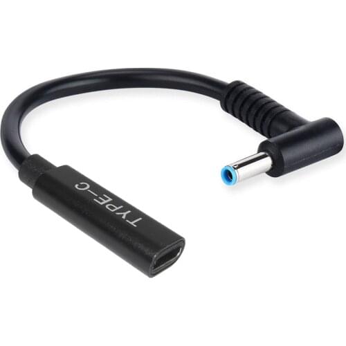 USB Type C Female to 4.5*3.0mm Male Dc Plug Converter Laptop Charging Cable Cord for Hp ProBook 430 G3 450 G3 455 G3 470 G3 440