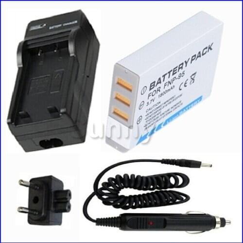 Battery and Charger for Fujifilm NP-95 NP95 and Fujifilm FinePix F30,F31fd,F31 fd,REAL 3D W1,X100,X-100, X-S1,XS1 Digital Camera