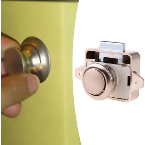Zinc alloy push button catch hidden door lock Handle for Camper Caravan Motor home Cupboard Cabinet Drawer Furniture Hardware