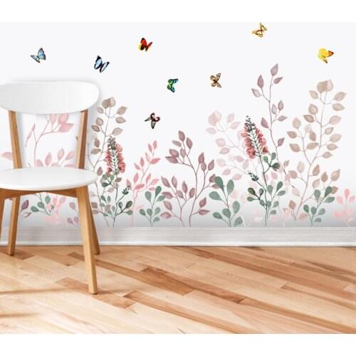 DIY Flower Home Decoration Vinyl Wall Stickers 55*100cm Living Room Bedroom Modern Wall Decals Poster