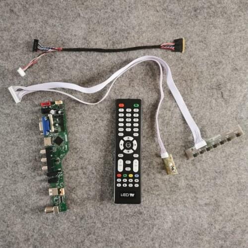 DIY kit Fit LTN156AT32/LTN156AT35/LTN156AT36 monitor universal controller board 1366*768 40-Pin LVDS VGA USB AV 60Hz screen