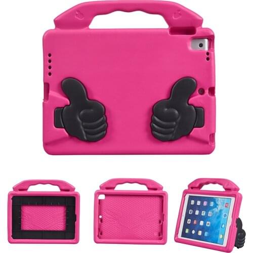 For iPad 9.7 2017 2018 Kids thumb Handle Stand Foam ShockProof Tablet Cover Case For ipad 5 6 Air 1 2 Pro 9.7 A1822 A1823 A1954