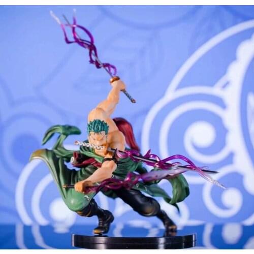 18cm One Piece Roronoa Zoro Santoryu Action figure toys doll Christmas gift with box