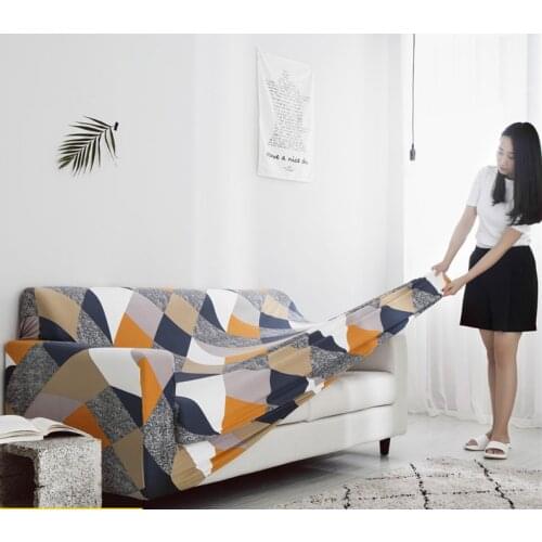 Stretch Slipcovers Sectional Elastic Stretch Sofa Cover for Living Room Couch Cover L shape Armchair Cover Single/Two/Three seat