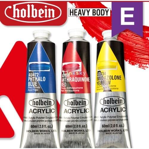 Holbein Heavybody Heavy Acrylic 60ml Grade E, Good Color, Suitable for Marking, Paint Set ,Non-toxic,Quick Dry, JP(Origin)