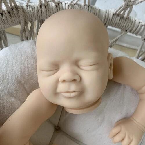 20 Inch 2159 Reborn Doll Kit Realistic Newborn Size Parts Toys Unfinished Childrens Doll Simulation H6M0